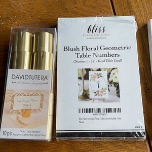 Wedding table numbers and stands